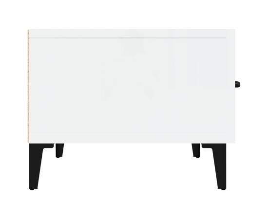 Comodă tv, alb extralucios, 150x34,5x30 cm, lemn prelucrat, 8 image