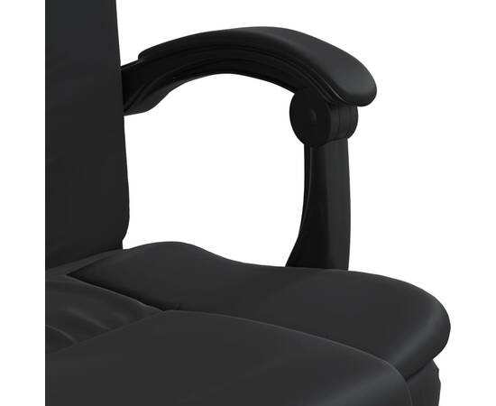 Fotoliu de birou rabatabil, negru, piele ecologică, 9 image