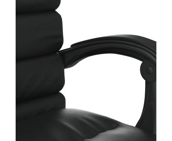 Fotoliu de birou rabatabil cu masaj, negru, piele ecologică, 10 image
