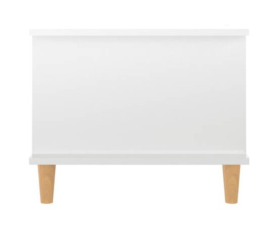 Măsuță de cafea, alb extralucios, 90x50x40 cm, lemn compozit, 7 image