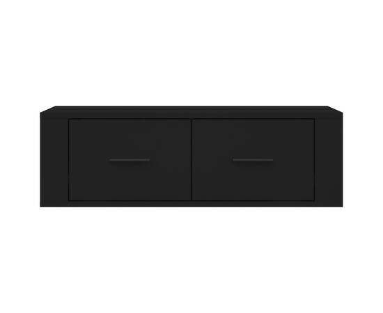 Dulap tv suspendat, negru, 80x36x25 cm, lemn compozit, 6 image