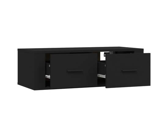 Dulap tv suspendat, negru, 80x36x25 cm, lemn compozit, 7 image