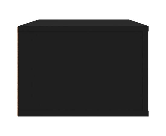 Dulap tv suspendat, negru, 80x36x25 cm, lemn compozit, 8 image