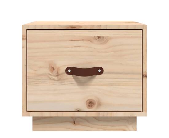 Noptiere, 2 buc., 40x34x35 cm, lemn masiv de pin, 5 image