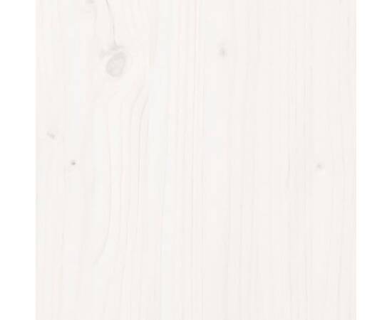 Noptiere, 2 buc., alb, 40x34x35 cm, lemn masiv de pin, 8 image