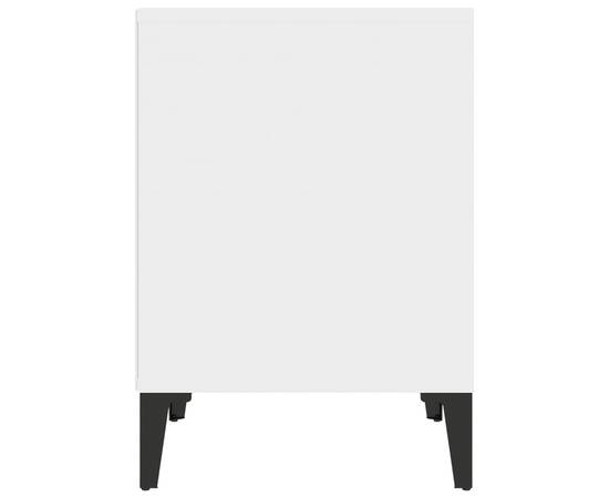 Noptiere, 2 buc., alb, 40x35x50 cm, 7 image