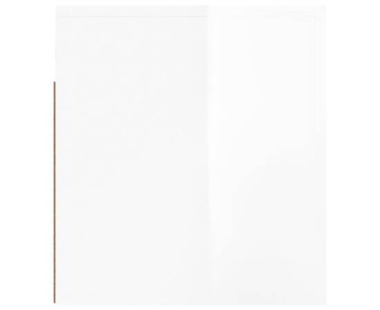 Noptiere de perete, 2 buc., alb extralucios, 50x36x40 cm, 8 image