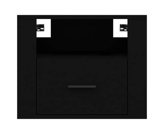 Noptiere de perete, negru, 50x36x40 cm, 5 image