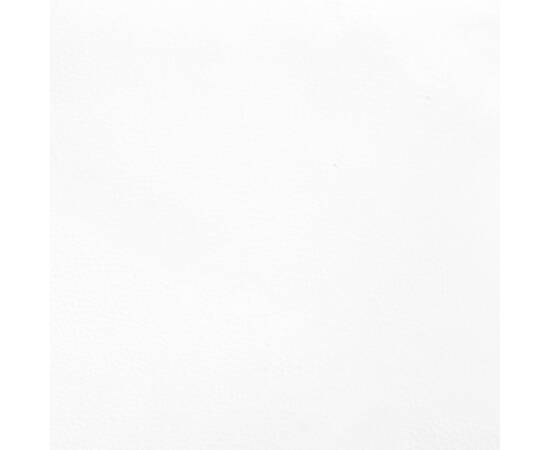 Tăblie de pat cu aripioare alb 93x23x78/88 cm piele ecologică, 8 image