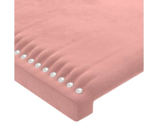 Tăblii de pat, 2 buc, roz, 80x5x78/88 cm, catifea, 4 image