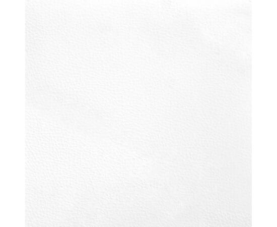 Fotoliu de birou rabatabil, alb, piele ecologică, 10 image