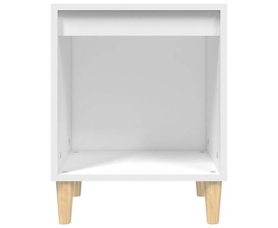 Noptieră, alb, 40x35x50 cm, lemn prelucrat, 5 image