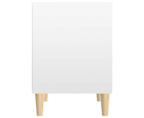Noptieră, alb extralucios, 40x35x50 cm, lemn compozit, 6 image