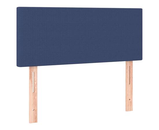 Tăblie de pat cu led, albastru, 100x5x78/88 cm, textil, 4 image