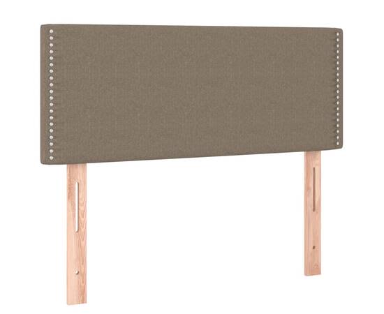 Tăblie de pat cu led, gri taupe, 100x5x78/88 cm, textil, 4 image