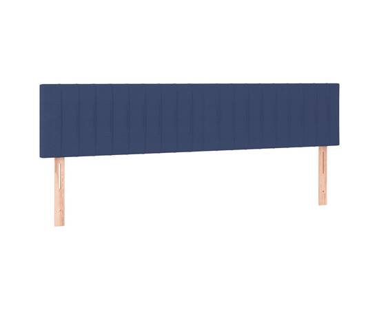 Tăblie de pat cu led, albastru, 180x5x78/88 cm, textil, 4 image