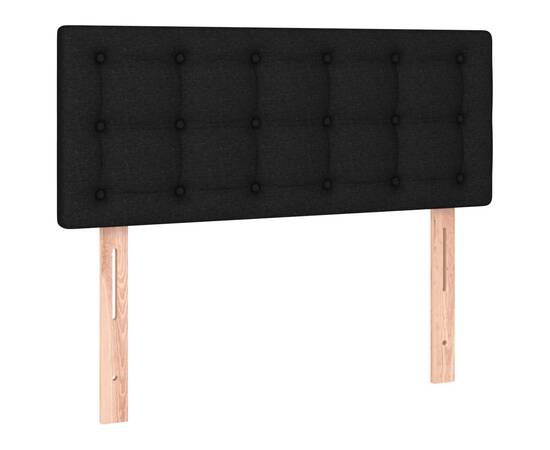 Tăblie de pat cu led, negru, 80x5x78/88 cm, textil, 4 image