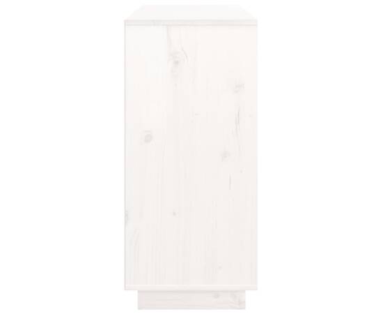 Servantă, alb, 111x34x75 cm, lemn masiv de pin, 7 image