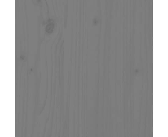 Servantă, gri, 111x34x75 cm, lemn masiv de pin, 9 image