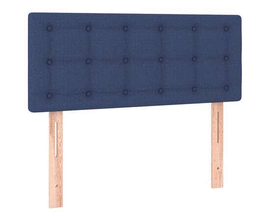 Tăblie de pat cu led, albastru, 100x5x78/88 cm, textil, 4 image