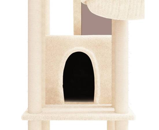 Ansamblu de pisici cu stâlpi din funie de sisal, crem, 201 cm, 6 image