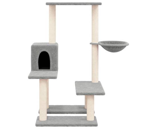 Ansamblu pisici, stâlpi din funie sisal, gri deschis, 94,5 cm, 3 image