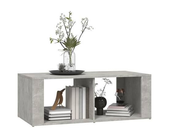 Măsuță de cafea, gri beton, 100x50x36 cm, lemn compozit, 4 image