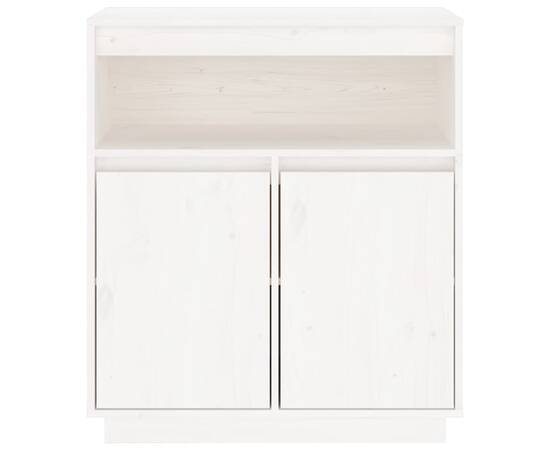 Servantă, alb, 70x34x80 cm, lemn masiv de pin, 6 image