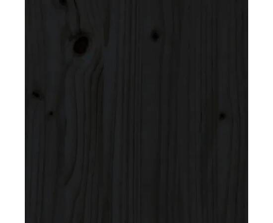Servantă, negru, 70x34x80 cm, lemn masiv de pin, 9 image