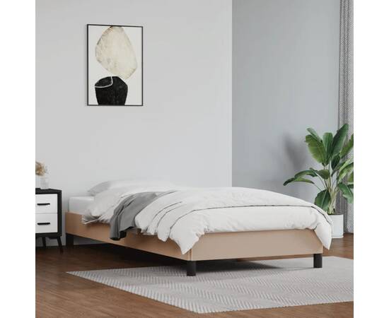Cadru de pat, cappuccino, 80x200 cm, piele ecologică