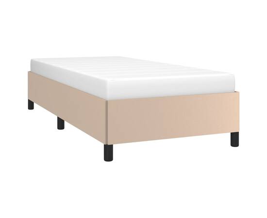 Cadru de pat, cappuccino, 80x200 cm, piele ecologică, 3 image