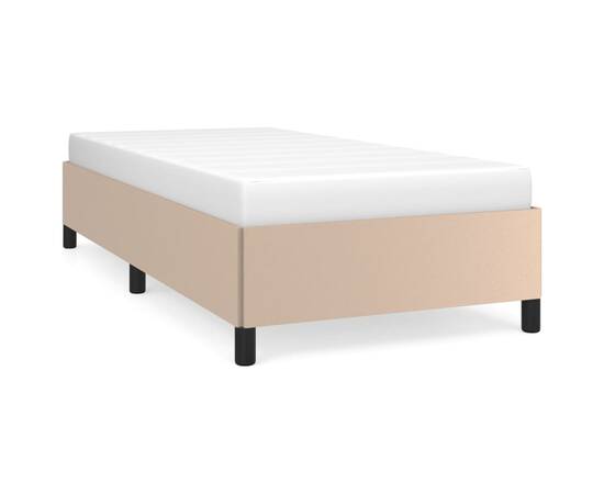 Cadru de pat, cappuccino, 90x190 cm, piele ecologică, 2 image
