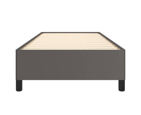 Cadru de pat, gri, 100x200 cm, piele ecologică, 5 image