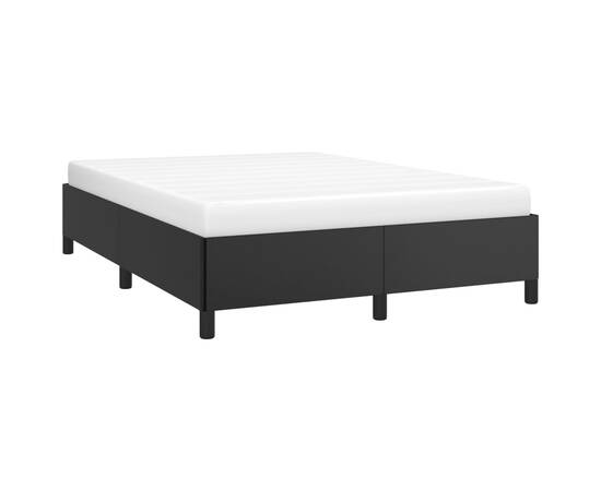 Cadru de pat, negru, 140x200 cm, piele ecologică, 3 image