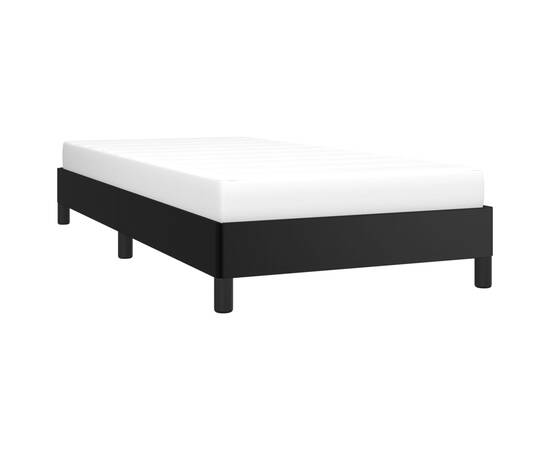 Cadru de pat, negru, 90x190 cm, piele ecologică, 3 image