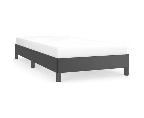 Cadru de pat, negru, 90x190 cm, piele ecologică, 2 image