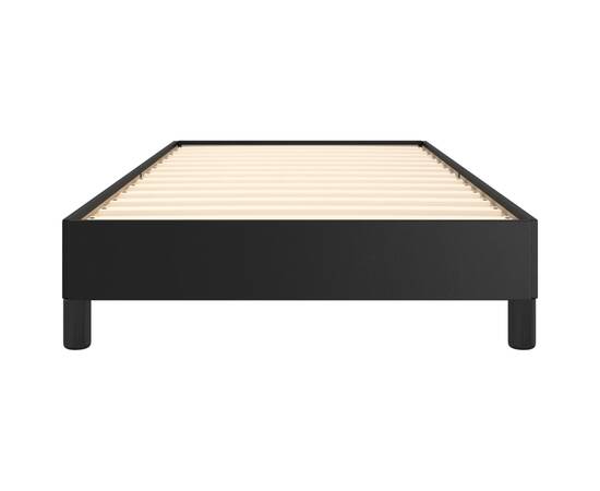 Cadru de pat, negru, 90x190 cm, piele ecologică, 5 image