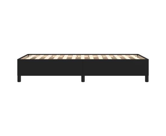 Cadru de pat, negru, 90x200 cm, piele ecologică, 6 image