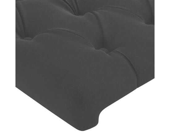 Tăblie de pat, negru, 100x7x78/88 cm, catifea, 4 image