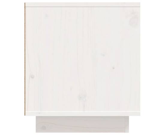 Comodă tv, alb, 110x35x40,5 cm, lemn masiv de pin, 8 image