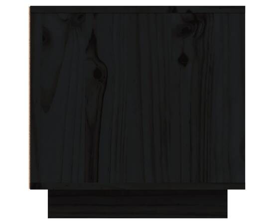 Comodă tv, negru, 140x40x40 cm, lemn masiv de pin, 8 image