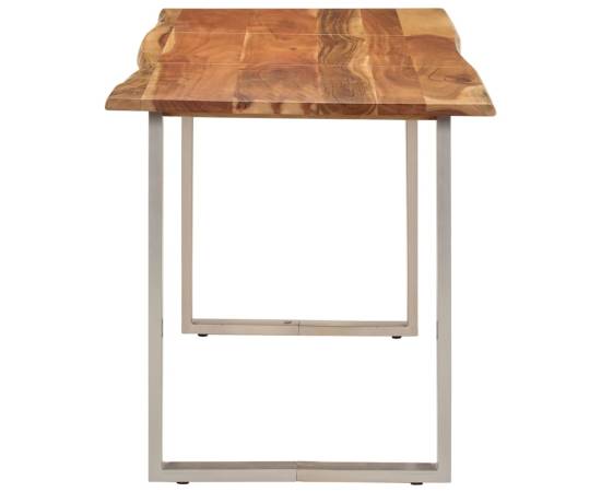 Masă de bucătărie, 140x70x76 cm, lemn masiv de acacia, 3 image