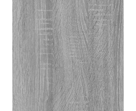 Raft cărți gri sonoma 40x33x70,5 cm, lemn prelucrat și oțel, 8 image