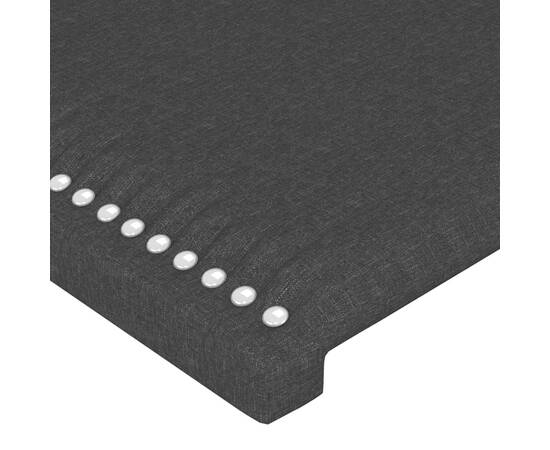 Tăblie de pat cu led, negru, 147x16x78/88 cm, textil, 5 image