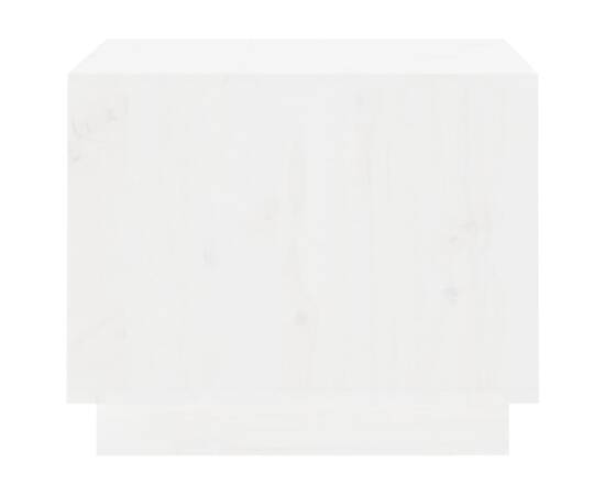 Măsuță de cafea, alb, 120x50x40,5 cm, lemn masiv de pin, 7 image