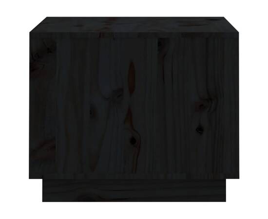 Măsuță de cafea, negru, 120x50x40,5 cm, lemn masiv de pin, 7 image