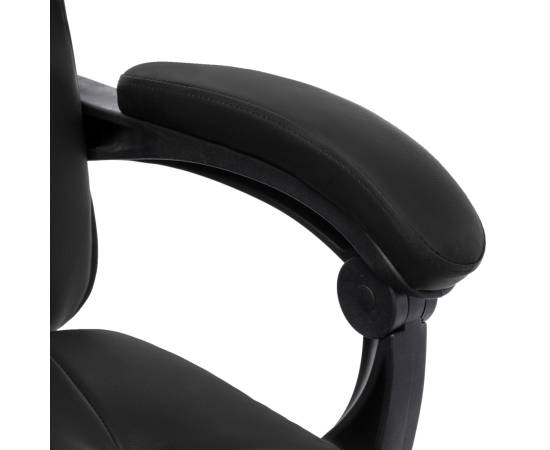 Scaun de birou, negru, piele ecologică, 8 image