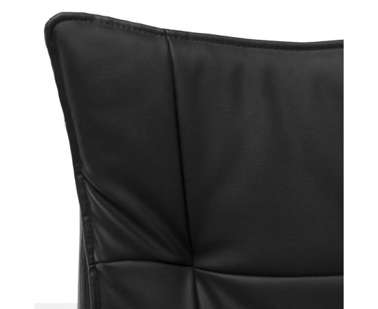 Scaun de birou, negru, piele ecologică, 10 image