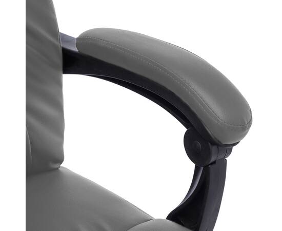 Scaun de birou cu masaj, antracit, piele ecologică, 7 image