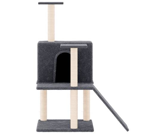 Ansamblu de pisici, stâlpi din funie sisal, gri închis, 109 cm, 3 image